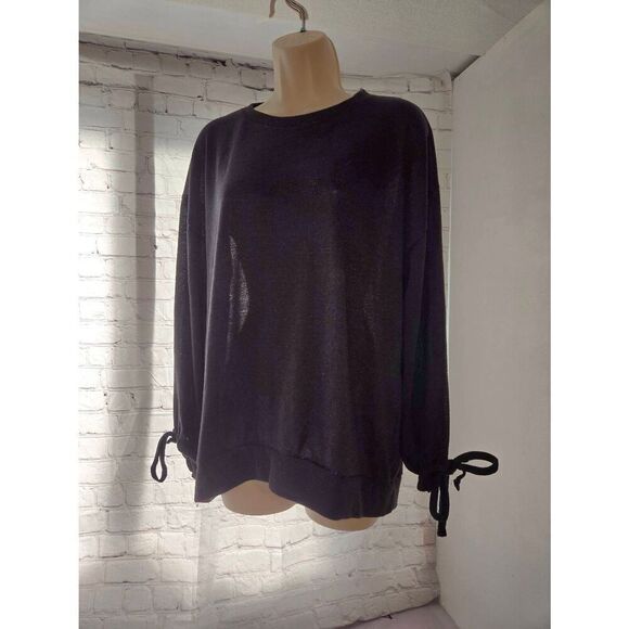 DG2 by Diane Gilman Women's Size Large Hi-Lo Black Lightweight Sweater - Picture 1 of 5